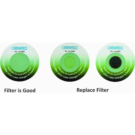 Filter Change Indicator Sticker For Hydrazine Vapor